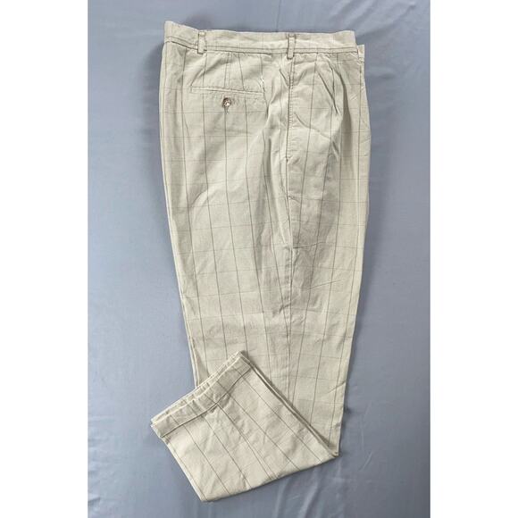 Abercrombie & Fitch Vintage Hong Kong Pleated Chino Pants. Houndstooth, 36X31. - Picture 2 of 11